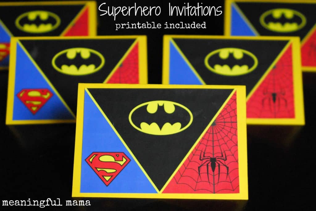 superhero birthday invitation free printable 005