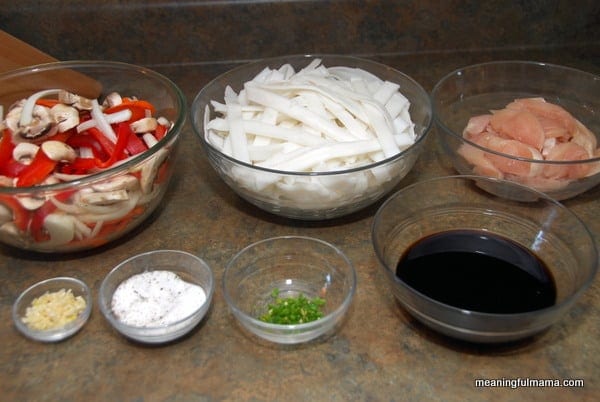 Ingredients needed to Make Drunken Noodles