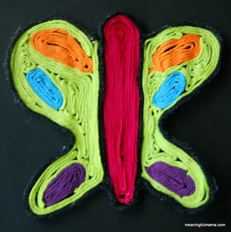 Yarn Art Paintings with Kids :: Use Yarn to Draw Images & Fill in