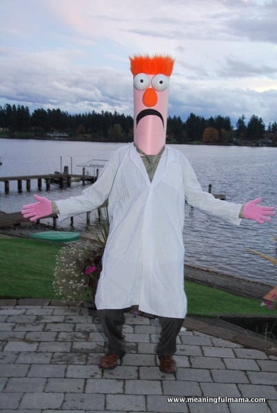 DIY Family Muppets Halloween Costumes - Beaker Costume