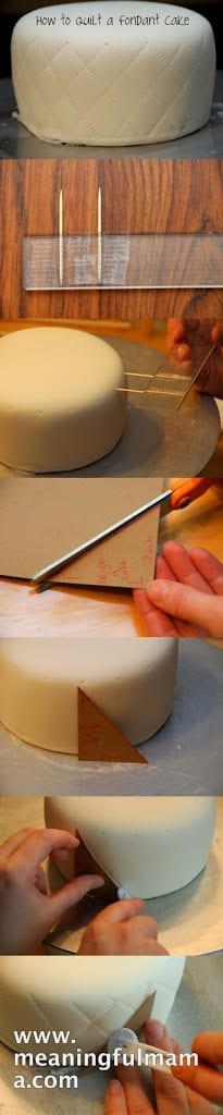 How to cover a square cake with fondant