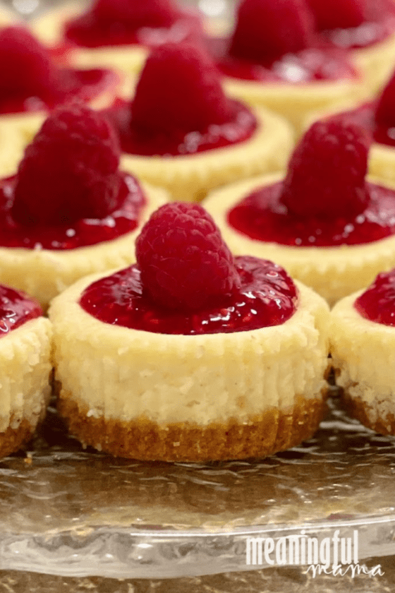 Mini Raspberry Cheesecakes with Nilla Wafer Crust