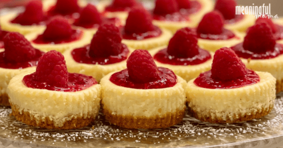 Mini Raspberry Cheesecakes with Nilla Wafer Crust