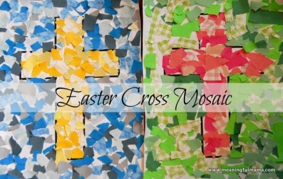 Salt Painting Easter Cross Craft