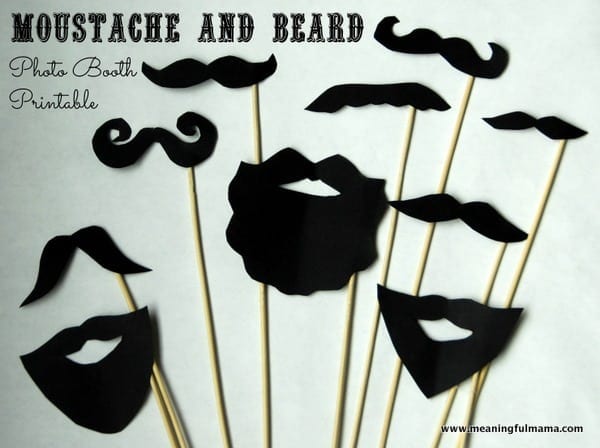 2029D 13 pcs DIY-Photo Booth Props Mustache on a stick Christmas December