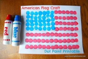 American Flag Craft with Do-A-Dot Paints