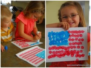 American Flag Craft with Do-A-Dot Paints
