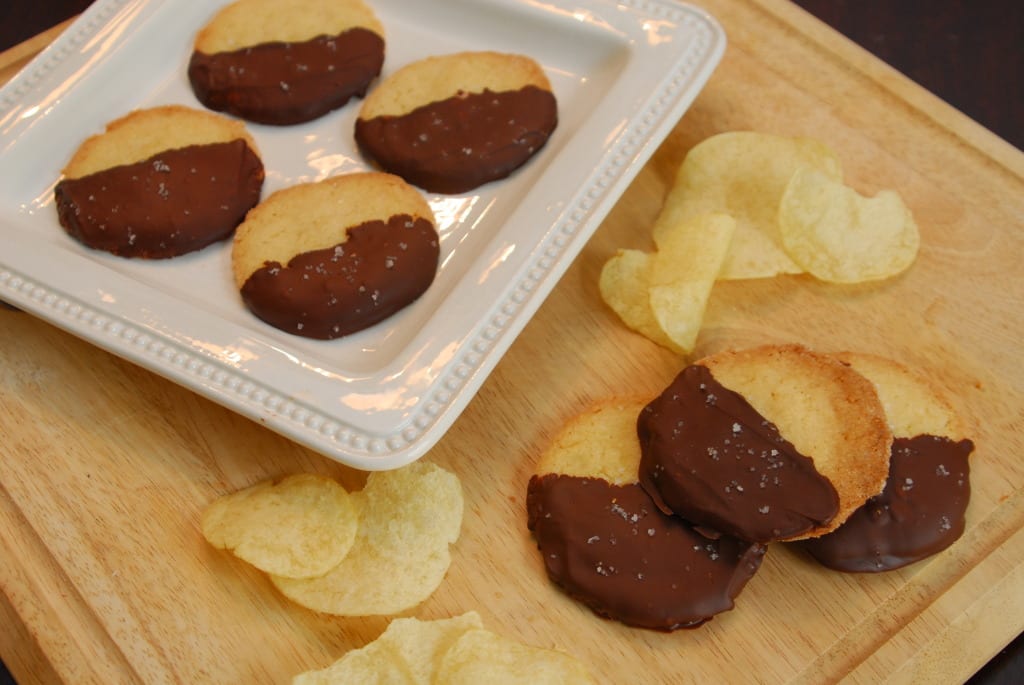 #potato chip cookies #chocolate dipped #recipe-027
