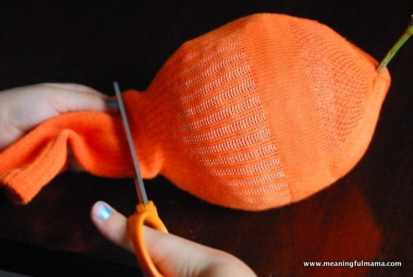 1-#pumpkin sock craft #halloween jack-o-lantern craft-011