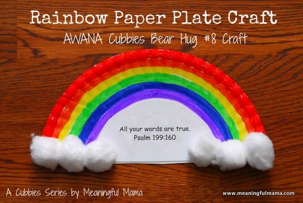 1-#rainbow paper plate craft #cubbies bear hug #8 #awana-008