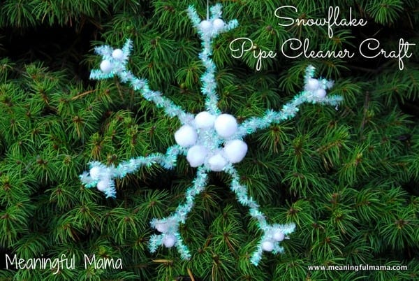 1-#snowflake craft #pipe cleaners #craft for kids-012