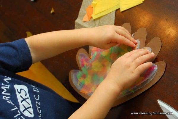 1-#thanksgiving turkey #craft #footprint #craft for kids-024