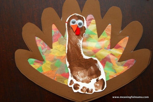 1-#thanksgiving turkey #craft #footprint #craft for kids-033