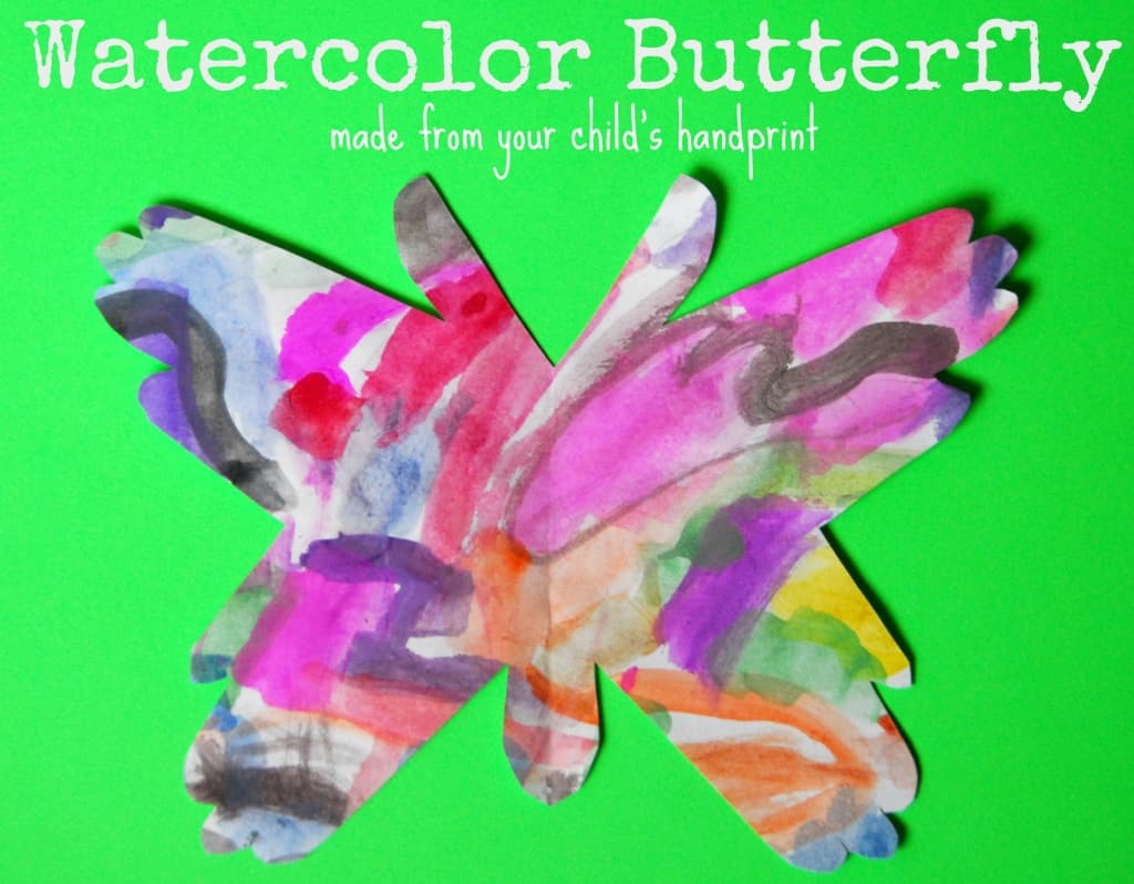 #watercolor #butterfly #handprint