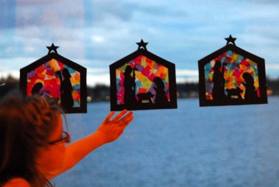 Stained Glass Nativity Craft for Kids