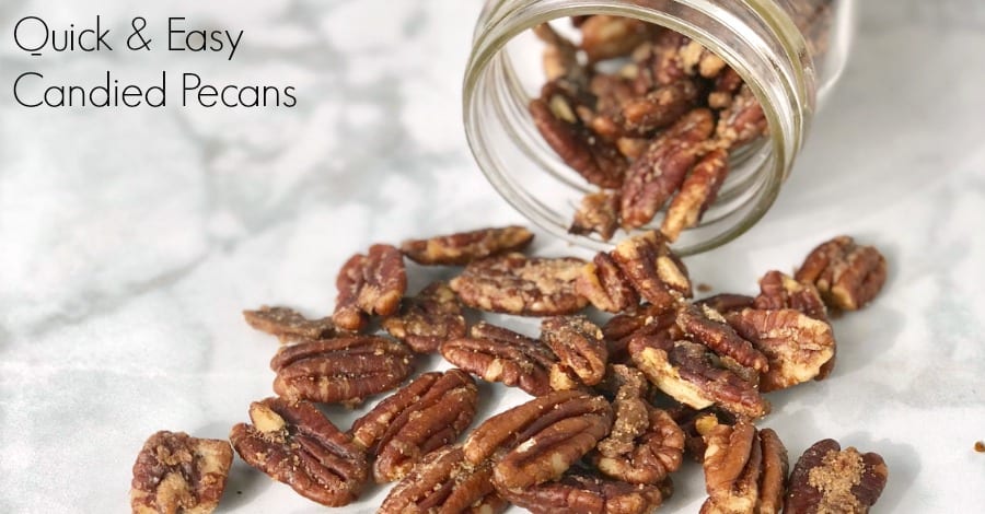 Quick and Easy Candied Pecans - Meaningful Mama