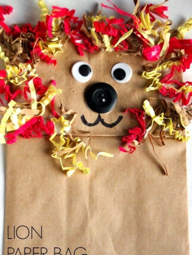 Lion Puppet Paper Bag Craft for Daniel and the Lion’s Den Story