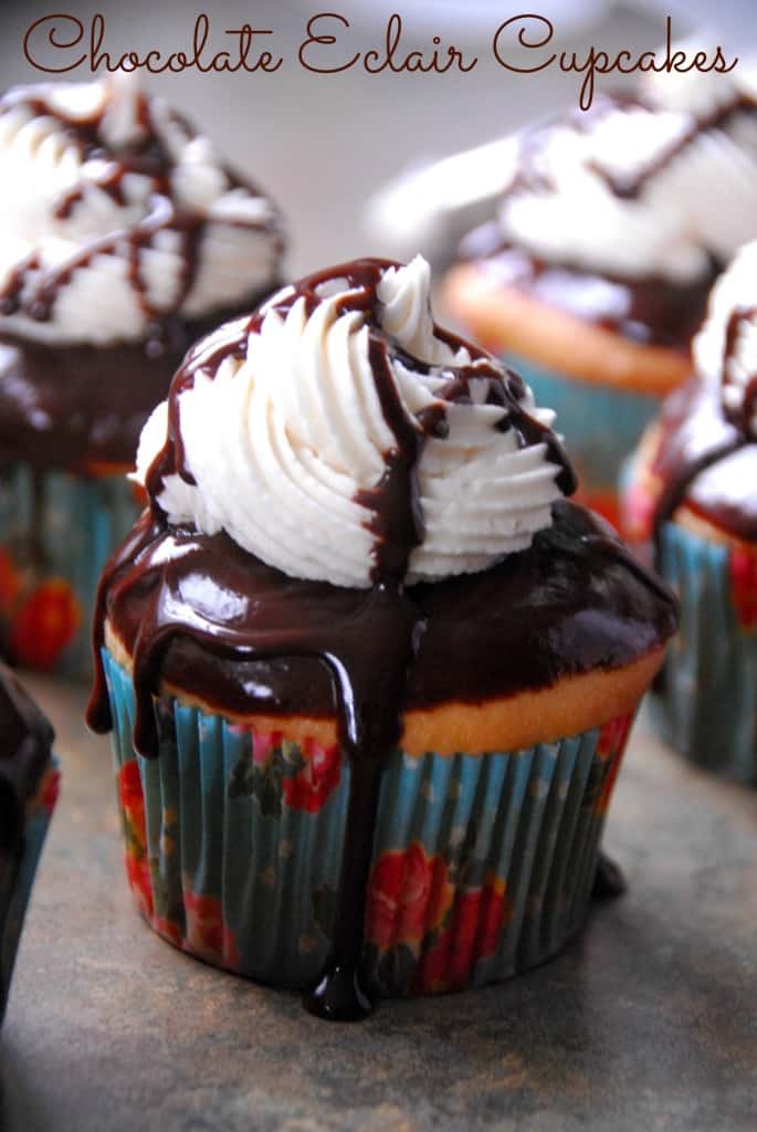 #cupcakes #chocolate eclair #cream #recipe-012
