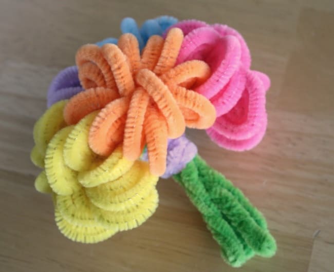 pipe cleaner flower craft