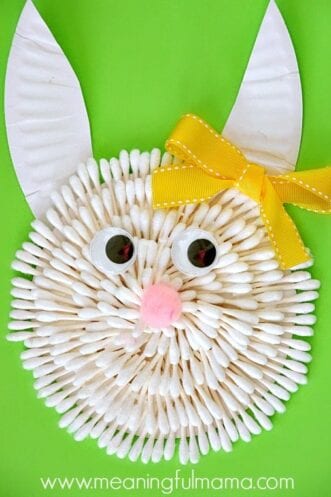 Easter Bunny Craft with Q-Tips