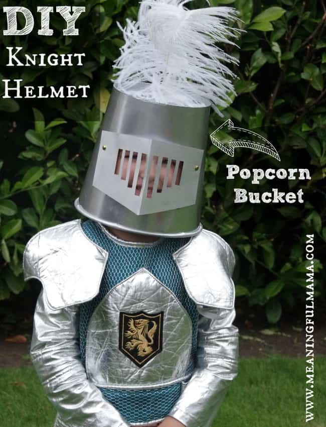diy knight helmet popcorn bucket