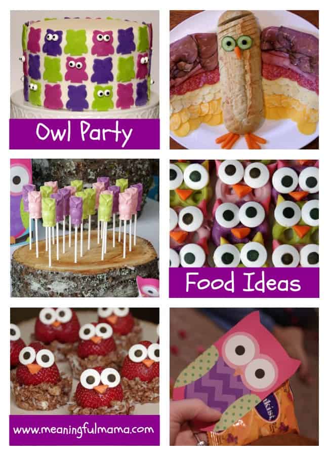 owl food party ideas