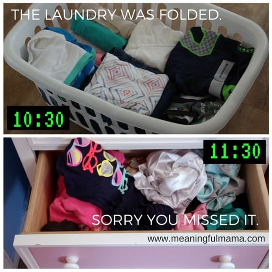 the laundry was folded