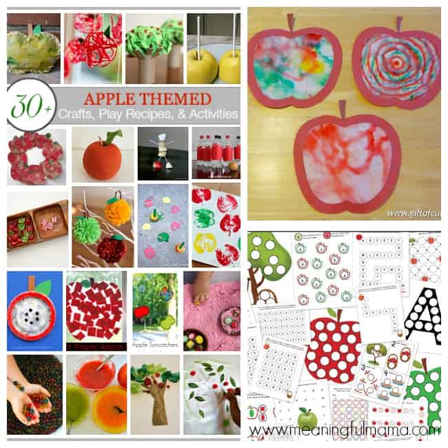 apple crafts and activities kids