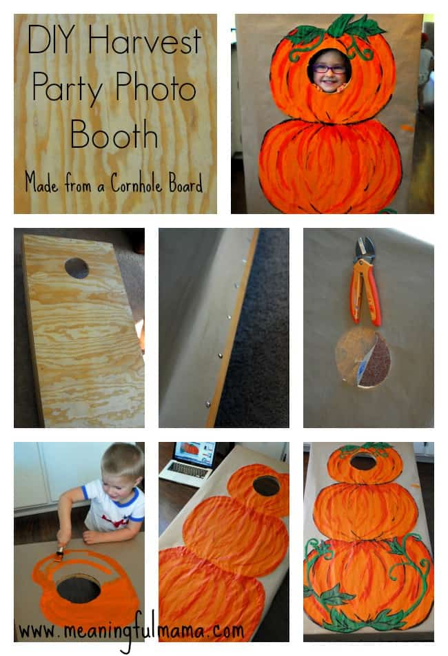 diy photo booth harvest party ideas