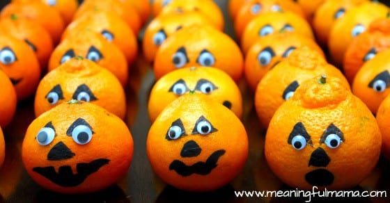 satsuma pumpkins healthy halloween snack harvest party