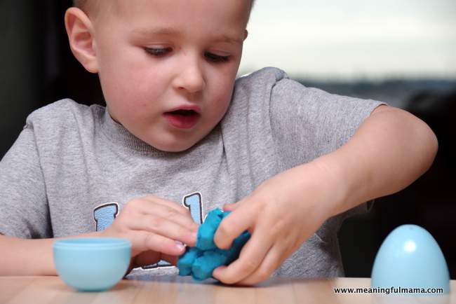 Boy Playing with Easter Egg Play-Doh