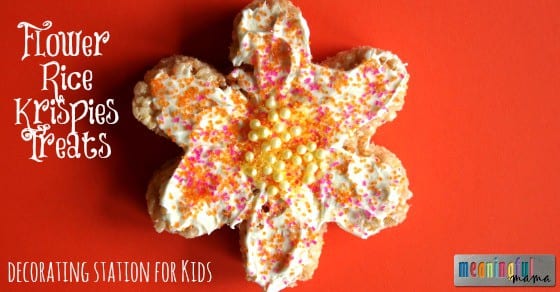 Flower Rice Krispies Treats - Fun Decorating Activity for Kids