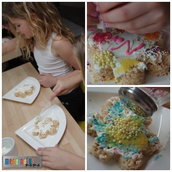 Rice Krispies Treats - Spring Flower Decorating for Kids