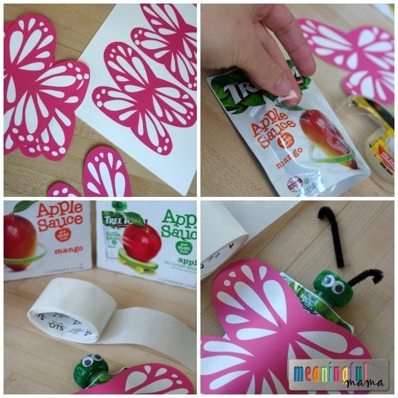 Tree Top Butterfly Food Pouches - Ideas for Butterfly Party