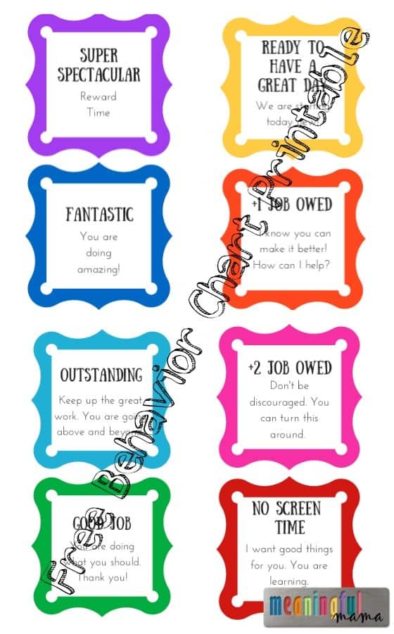 Free Behavior Chart Printable for Kids - Rewards and Consequences
