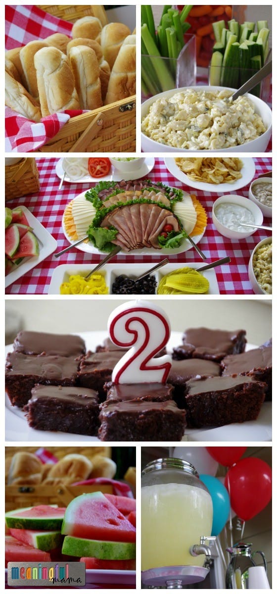 Food for a Picnic Party - 2 Year Old Birthday Party Ideas