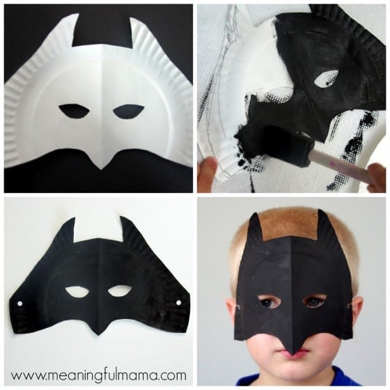 Batman Paper Plate Mask Tutorial and Template