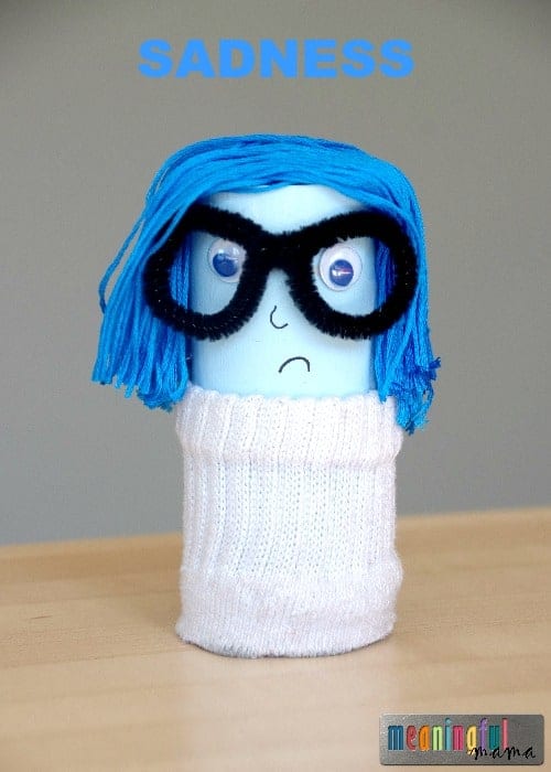 Pixar Inside Out Toilet Paper Roll Craft - Sadness