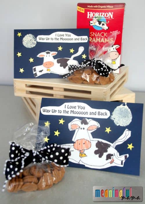 Teaching Kids to Draw a Cow & I Love You Way Up to the Moon and Back Card and Lunchbox Surprise