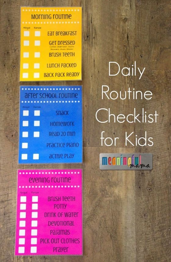 Daily Routine Checklist for Kids Sep 4, 2015, 1-020