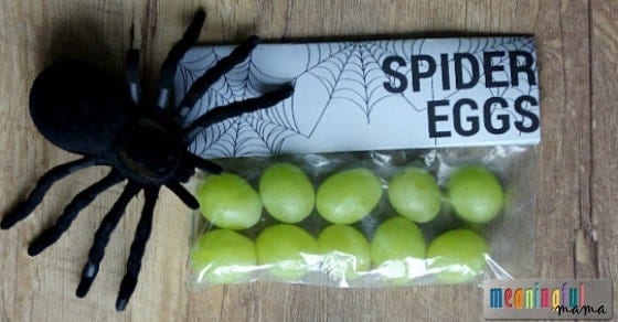 Spider Eggs Printable - Harvest and Halloween Food Ideas