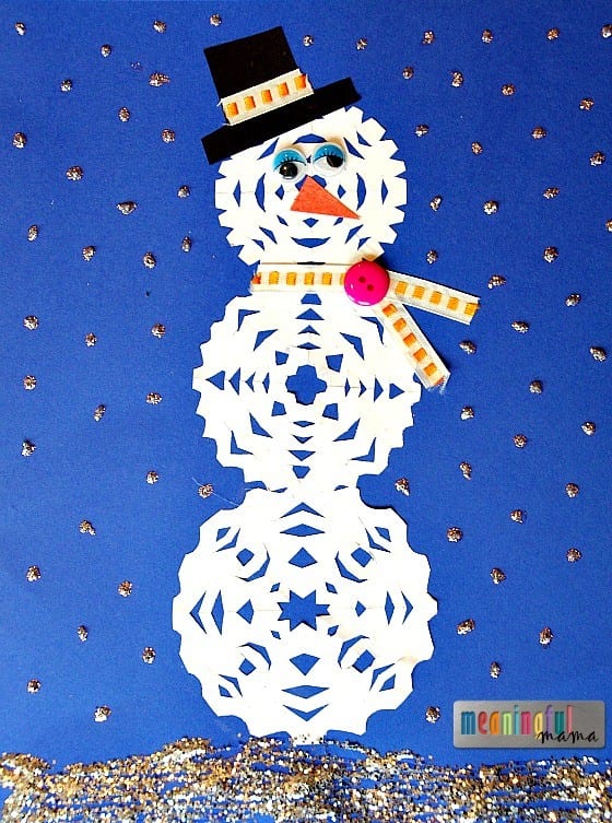 Snowflake Snowman Craft for Kids Nov 24, 2015, 2-07 PM