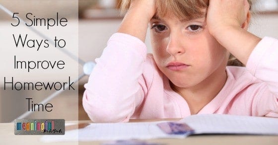 5 Simple Ways to Improve Homework Time with Kids