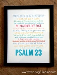Psalm 23 Free Printable