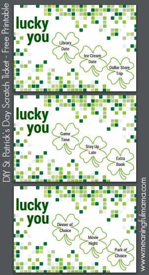 St. Patrick's Day Idea for Kids - DIY Scratch Ticket