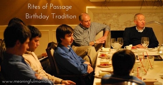 Rites of Passage Birthday Tradition
