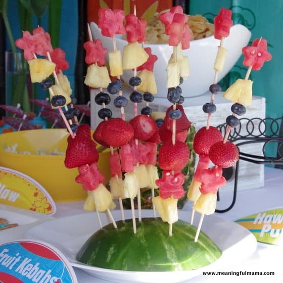 Fruit Kebabs - Food Ideas for Luau or Hawaii party