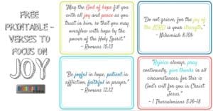 Printable Verses About Joy