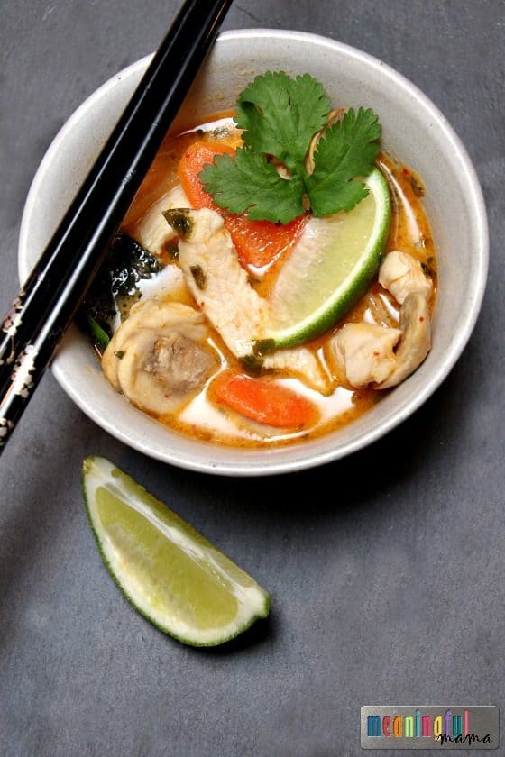Thai Chicken in a Lime Coconut Red Curry Sauce