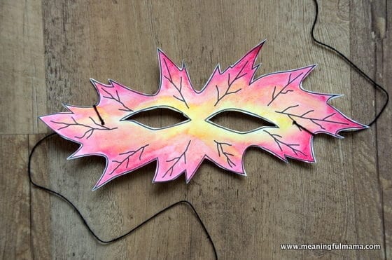 Harvest Leaf Masks for Kids
